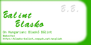 balint blasko business card