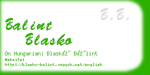 balint blasko business card